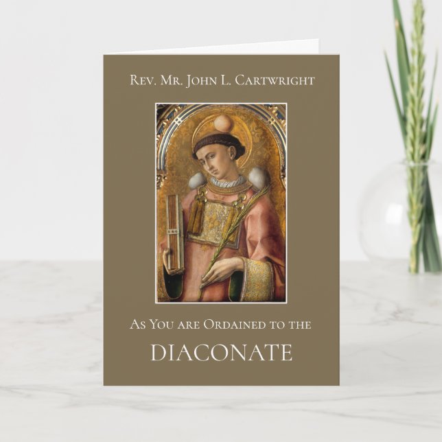 AS YOU ARE ORDAINED TO THE DIACONATE CARD (Front)