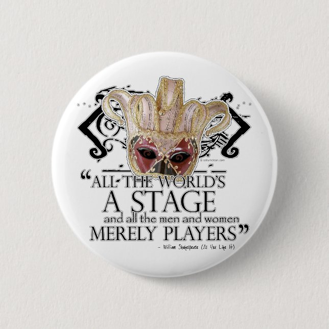 As You Like It Quote Pinback Button (Front)