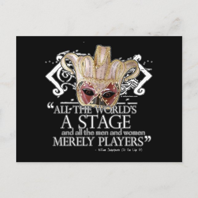 As You Like It Quote Postcard (Front)