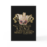 As You Like It Stage Quote (Gold Version) Card