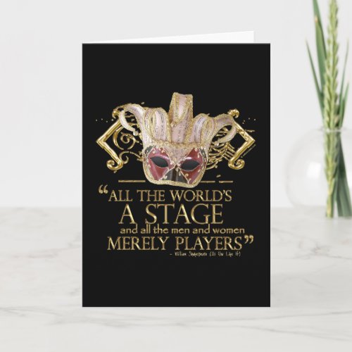 As You Like It Stage Quote Gold Version Card