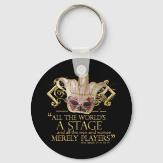 As You Like It Stage Quote (Gold Version) Keychain