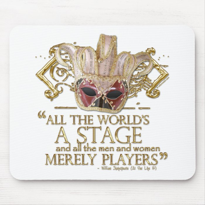 As You Like It Stage Quote (Gold Version) Mousepad