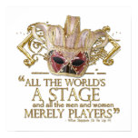 As You Like It Stage Quote (Gold Version) Poster
