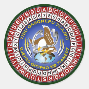 ASA Cipher Wheel 1 Classic Round Sticker