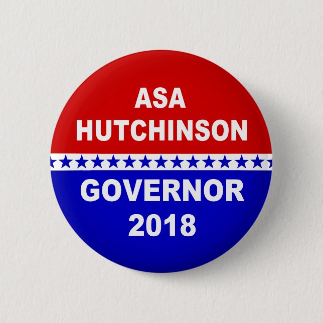 Asa Hutchinson Arkansas Governor 2018 Button (Front)