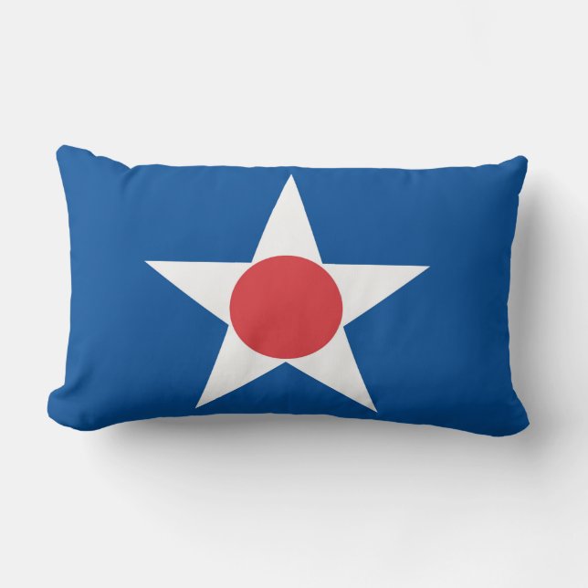 Asahikawa city flag Hokkaido prefecture japan symb Lumbar Pillow (Front)