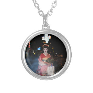 Asakusa Geisha Neo Tokyo Silver Plated Necklace