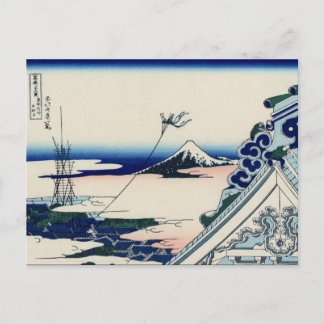 Asakusa Hongan-ji temple (by Hokusai) Postcard