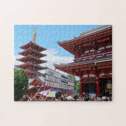 Asakusa Pagoda Sensoji Shinto shrine Tokyo Japan Jigsaw Puzzle