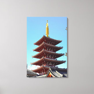Asakusa Sensoji Temple Japan Travel Landscape Canvas Print