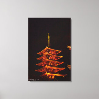 Asakusa Sensoji Temple Japan Travel Landscape Canvas Print