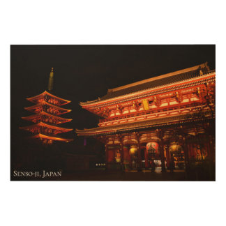 Asakusa Sensoji Temple Japan Travel Landscape Wood Wall Art