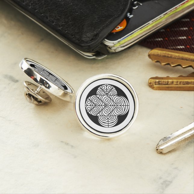 Asano Hawk Feather Lapel Pin (In Situ)