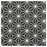 Asanoha Black and White Pattern Fabric