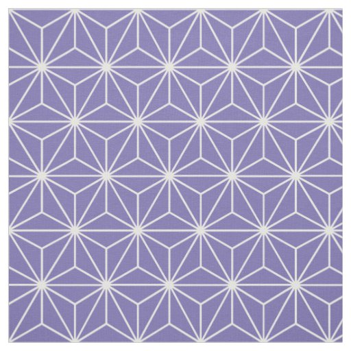 Asanoha Geometric Stars Light Purple Fabric