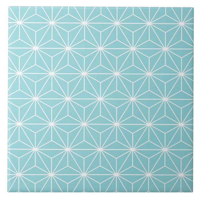 Asanoha Star Pattern Ceramic Tile (Front)