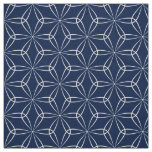 Asanoha Style 02 - White on Dk Blue 001744 Fabric