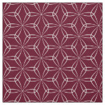 Asanoha Style 02 - White on Dp Crimson 65001d Fabric