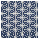 Asanoha Style - White on Dk Blue 001744 Fabric