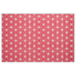Asanoha Style - White on Red e6001c Fabric
