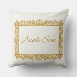Asante Sana Butter Cream & Crimson Reversible Than Throw Pillow