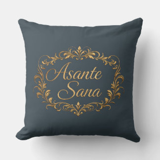 Asante Sana Charcoal & Pink – Gilded Zen Reversibl Throw Pillow