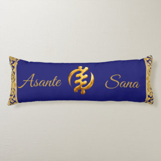 Asante Sana "Gye Nyame" Midnight Blue Adinkra Ache Body Pillow