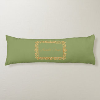 Asante Sana Sage & Ivory – Gilded Flourish Reversi Body Pillow