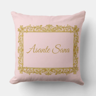 Asante Sana Sunset Rose & Gold – Celestial Flouri  Throw Pillow