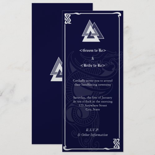 Asatru Handfasting Personalized Invitation