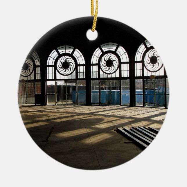 Asbury Park Casino carousel house interior Ceramic Ornament (Front)