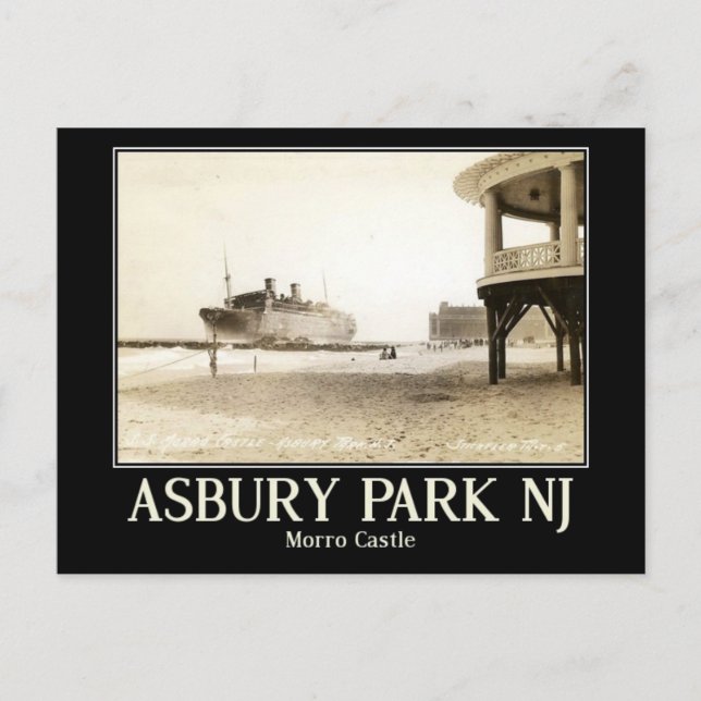 Asbury Park, Morro Castle, Vintage Postcard (Front)