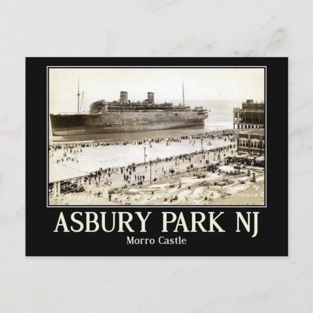 Asbury Park, Morro Castle, Vintage Postcard (Front)