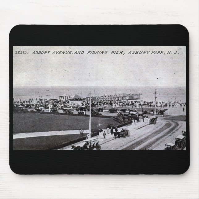 Asbury Park, New Jersey 1910 Vintage Mouse Pad (Front)