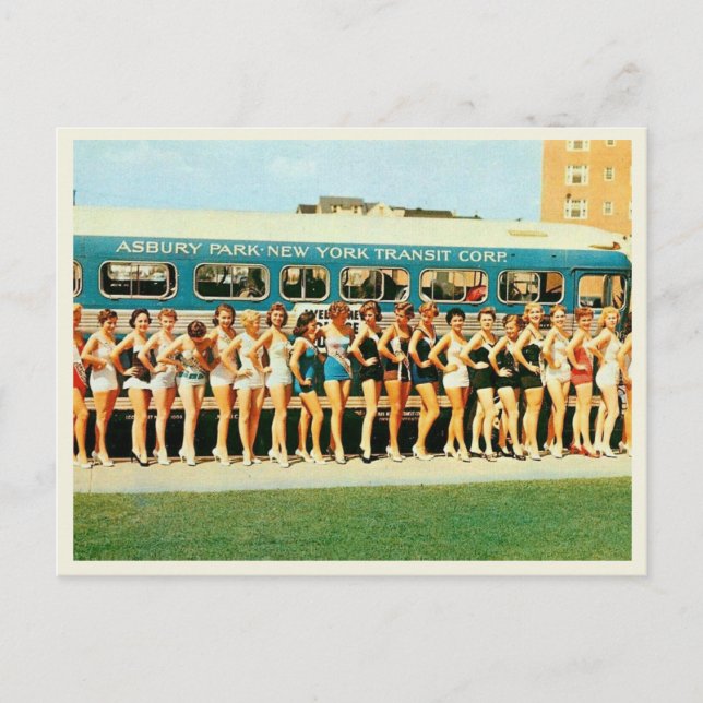 Asbury Park NJ, Beauty Pageant Vintage  Postcard (Front)