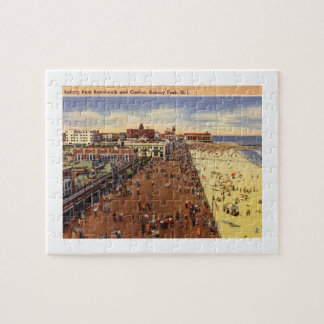 Asbury Park NJ, Boardwalk, Casino, 1950s Vintage Jigsaw Puzzle