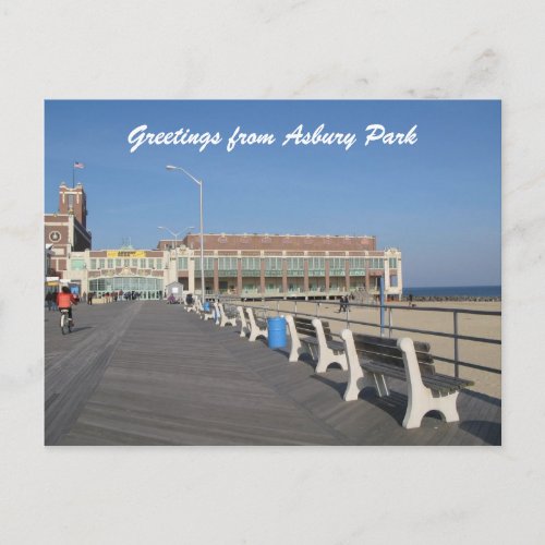 Asbury Park NJ Boardwalk Postcard