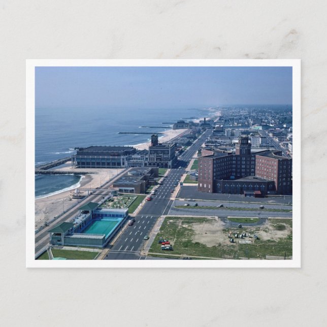 Asbury Park NJ< New Jersey 1978, Aerial View Postcard (Front)