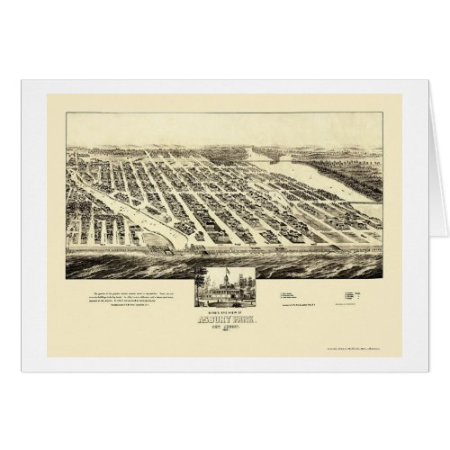 Asbury Park NJ Panoramic Map _ 1897