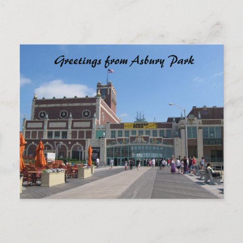 Asbury Park NJ Paramount Theatre Greetings fro Postcard