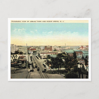 Asbury Park, Ocean Grove Panorama 1928 Vintage Postcard