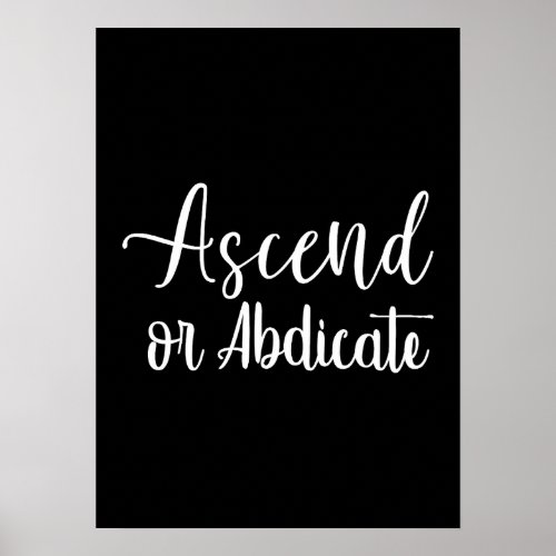 Ascend _ Gym Hustle Success Motivational Poster