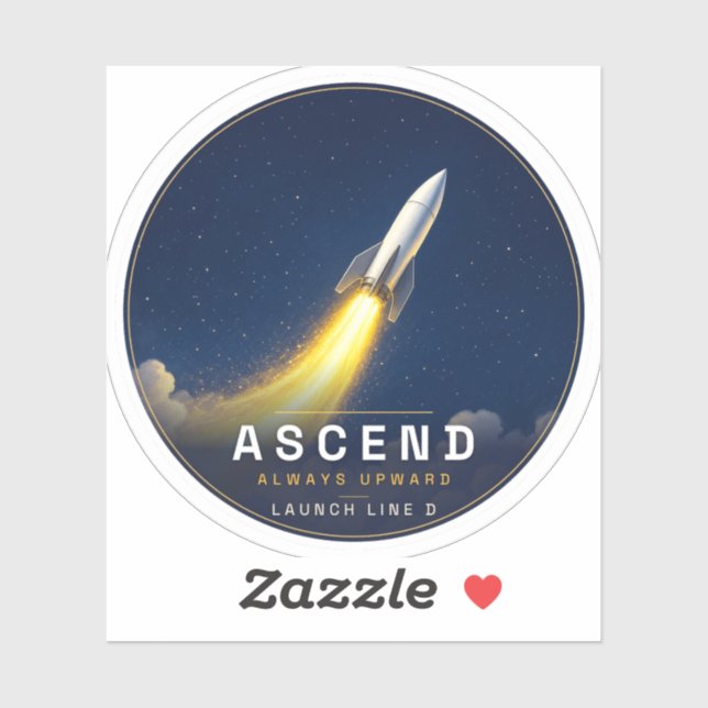 Ascend Rocket Launch Sticker (Sheet)