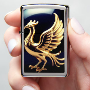 Ascendant Glory of the Eternal Golden Phoenix Zippo Lighter