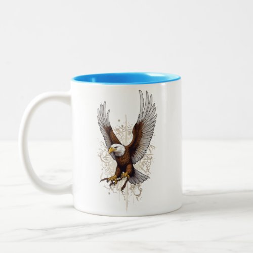 Ascendant Spirit Crystal Eagle Transformation  Two_Tone Coffee Mug