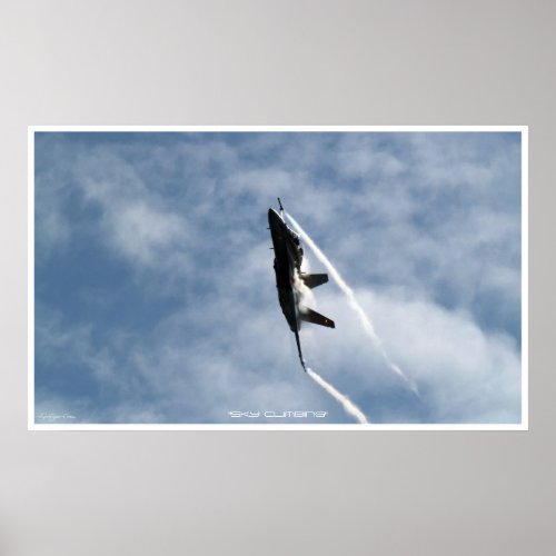 Ascending F_18 Hornet Jet_Fighter Poster