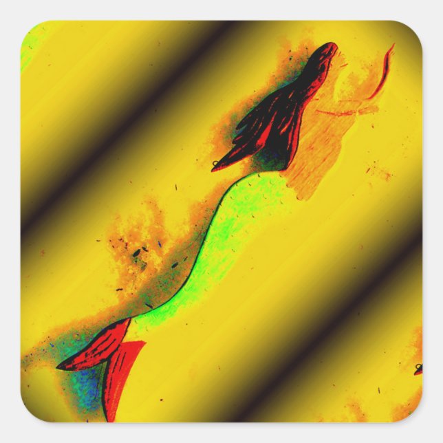 ascending mermaid sticker (Front)