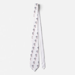 Ascending Patriotism: I Love USA Perspective Art Neck Tie