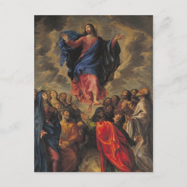 Ascension Above the Crowds Holiday Postcard (Front)